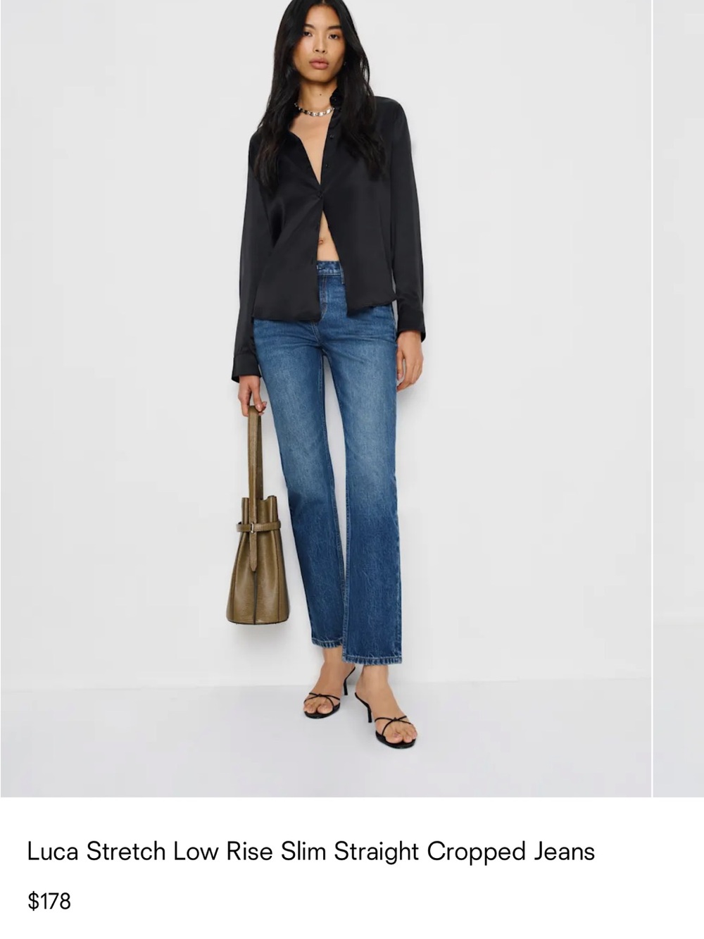 Reformation Luca Stretch low rise slim straight Jeans - 24 Mellusine